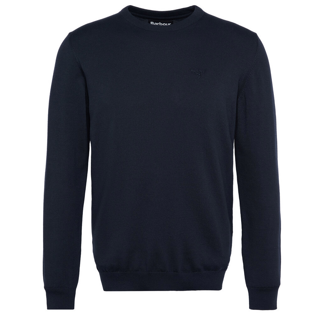 Barbour Pima Cotton Classic Navy Crew Neck Jumper